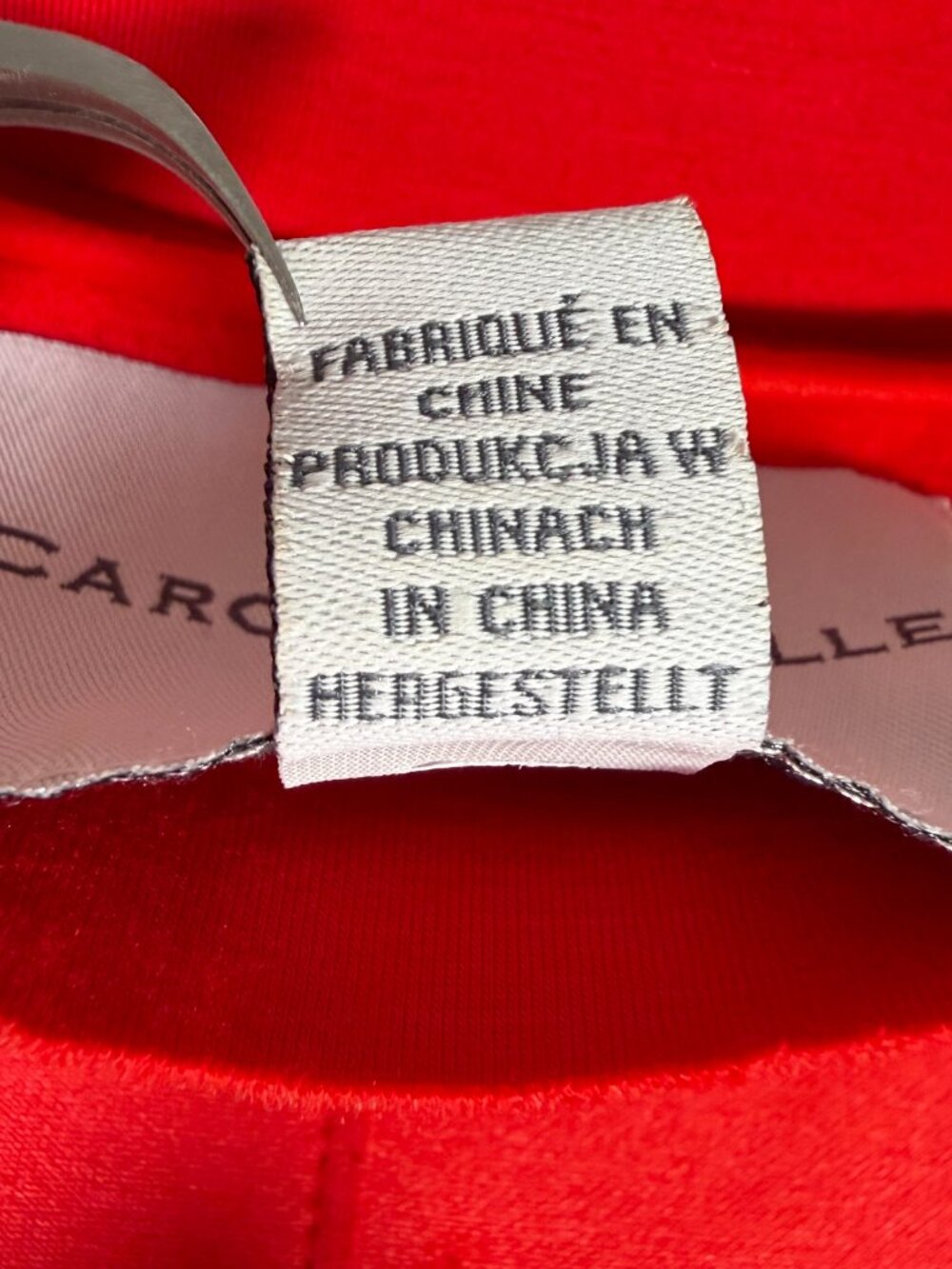 Carolina Belle Montreal Blazer Coat Women Size L Red Long Stretch Snap Closure - Picture 11 of 16
